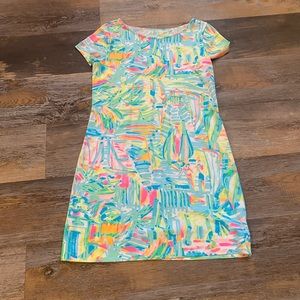 Lilly Pulitzer cotton T-Shirt Marlow dress. Size Small. Multi sea salt and sun